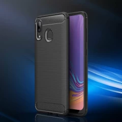 Husa Samsung Galaxy A40 Arpex Carbon Silicone - Negru Negru