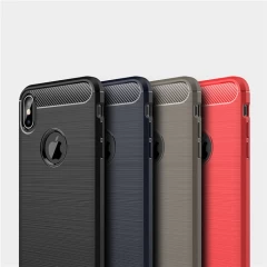 Husa iPhone XS Max Arpex Carbon Silicone - Negru Negru