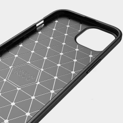 Husa iPhone 13 Pro Arpex Carbon Silicone - Negru Negru