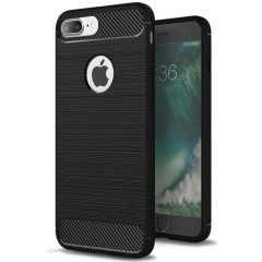 Husa iPhone 7 Plus Arpex Carbon Silicone - Negru
