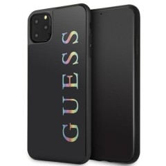 Husa Guess GUHCN65LGMLBK iPhone 11 Pro Max black Glitter Logo - Negru