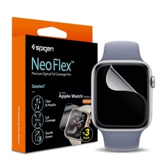 Folie Sticla Apple Watch 4/5/6/SE 40mm, 3 pack, Spigen Neo Flex - Clear