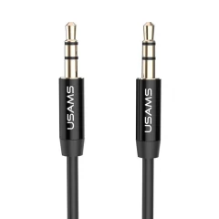 Adaptor Audio AUX 3.5mm la 3.5mm USAMS, 1m, YP01 - Black Black
