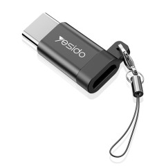 Adaptor Micro-USB la Type-C, Plug & Play, 480Mbps Yesido - Black