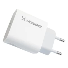 Set Incarcator Priza Fast Charge Wozinsky 1x Type-C, 20W + Cablu Lightning 2.4A - Alb Alb