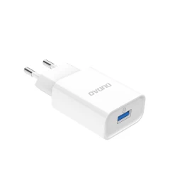Set Incarcator Priza Quick Charge Dudao 1x USB 3.0 + Cablu Micro-USB 2.4A, A3EU- Alb - Alb Alb