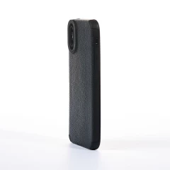 Husa iPhone X/XS Casey Studios Grained Leather - Negru Negru