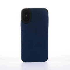 Husa iPhone X/XS Casey Studios Grained Leather - Negru Albastru 