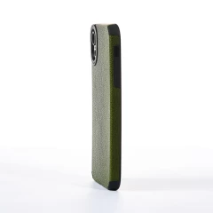 Husa iPhone XR Casey Studios Grained Leather - Verde Verde