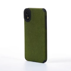 Husa iPhone XR Casey Studios Grained Leather - Verde Verde