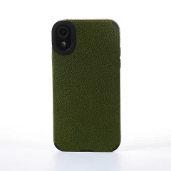 Husa iPhone XR Casey Studios Grained Leather - Portocaliu Verde 