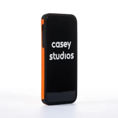 Husa iPhone XR Casey Studios Grained Leather - Portocaliu Portocaliu
