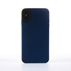 Husa iPhone XS Max Casey Studios Grained Leather - Albastru