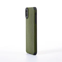 Husa iPhone XS Max Casey Studios Grained Leather - Verde Verde