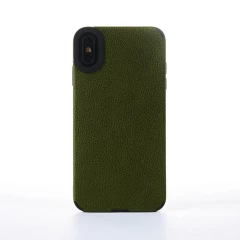 Husa iPhone XS Max Casey Studios Grained Leather - Albastru Verde 
