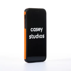 Husa iPhone 11 Casey Studios Grained Leather - Portocaliu Portocaliu