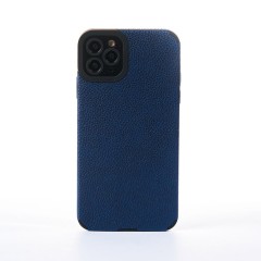 Husa iPhone 11 Pro Max Casey Studios Grained Leather - Albastru
