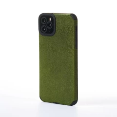 Husa iPhone 11 Pro Max Casey Studios Grained Leather - Verde Verde