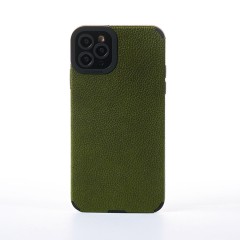 Husa iPhone 11 Pro Max Casey Studios Grained Leather - Verde