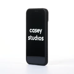 Husa iPhone 12 Pro Casey Studios Grained Leather - Negru Negru
