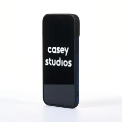 Husa iPhone 12 Pro Max Casey Studios Grained Leather - Albastru Albastru