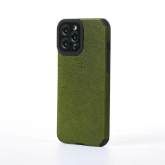 Husa iPhone 12 Pro Max Casey Studios Grained Leather - Verde Verde