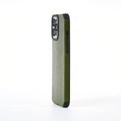 Husa iPhone 12 Pro Max Casey Studios Grained Leather - Verde Verde