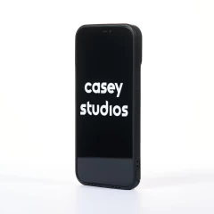 Husa iPhone 12 Pro Max Casey Studios Grained Leather - Negru Negru