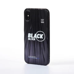 Husa iPhone X/XS Casey Studios Black Silver - Negru Negru