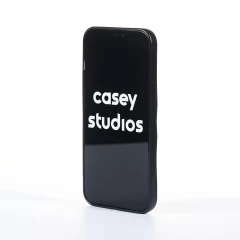 Husa iPhone 12/12 Pro Casey Studios Black Silver - Negru Negru