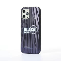 Husa iPhone 12/12 Pro Casey Studios Black Silver - Negru Negru