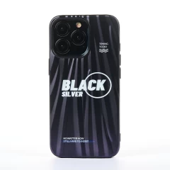 Husa iPhone 13 Pro Casey Studios Black Silver - Negru Negru