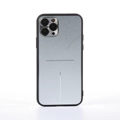 Husa iPhone 11 Pro Casey Studios Metalines - Negru Silver 