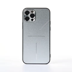 Husa iPhone 12 Pro Casey Studios Metalines - Roz Silver 