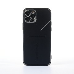 Husa iPhone 12 Pro Casey Studios Metalines - Negru