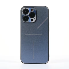Husa iPhone 13 Pro Casey Studios Metalines - Silver Albastru 