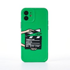 Husa iPhone 12 Casey Studios Ready? Action! - Verde