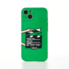 Husa iPhone 13 Casey Studios Ready? Action! - Verde Verde