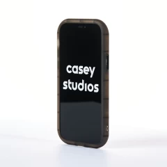 Husa iPhone 13 Pro Casey Studios Why? - Negru Negru