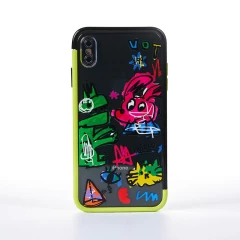 Husa iPhone XS Max Casey Studios Dino Attack - Multicolor Multicolor