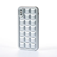 Husa iPhone X/XS Casey Studios Squared Up - Silver Silver