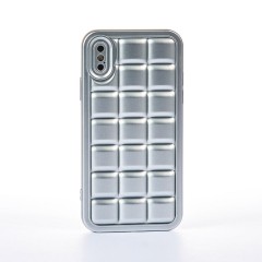 Husa iPhone X/XS Casey Studios Squared Up - Silver