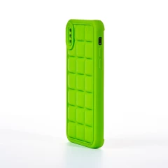 Husa iPhone X/XS Casey Studios Squared Up - Verde Verde