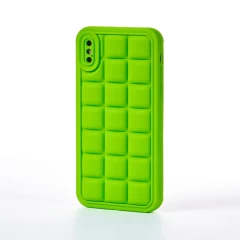 Husa iPhone X/XS Casey Studios Squared Up - Verde Verde