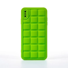 Husa iPhone XS Max Casey Studios Squared Up - Silver Verde 
