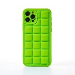 Husa iPhone 12 Pro Casey Studios Squared Up - Negru Verde 