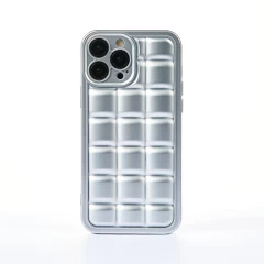 Husa iPhone 12 Pro Max Casey Studios Squared Up - Negru Silver 