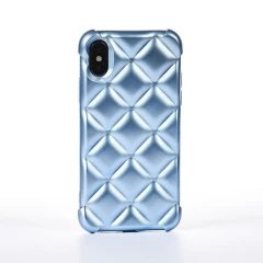 Husa iPhone X/XS Casey Studios Do It Diamonds - Roz Albastru 