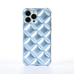 Husa iPhone 13 Pro Max Casey Studios Do It Diamonds - Roz Albastru 