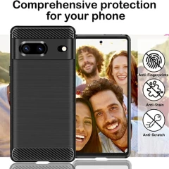 Husa Google Pixel 7 Arpex Carbon Silicone - Negru Negru